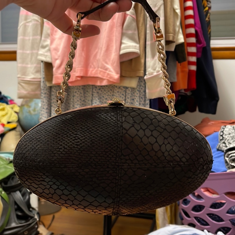 VERSACE Profumi Snakeskin Evening Bag